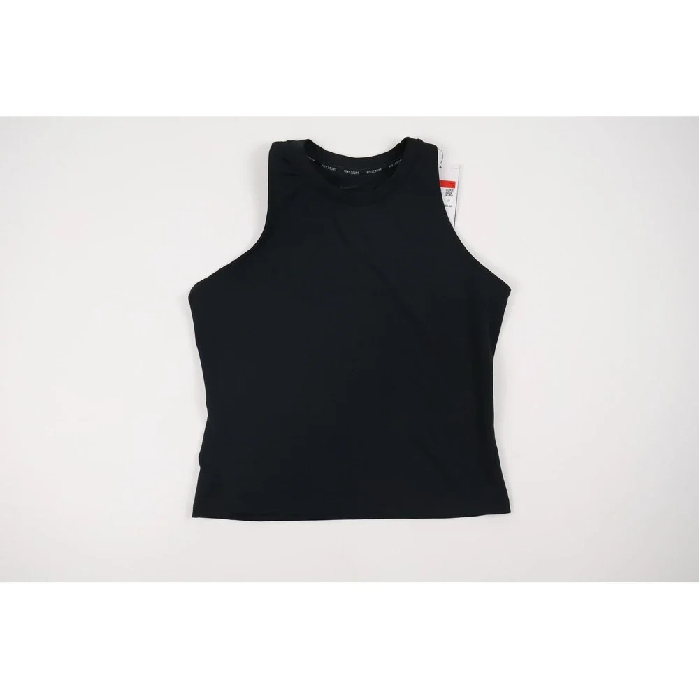 Nike Tank Top NikeCourt Dri-FIT Victory Black Solid Large NWT